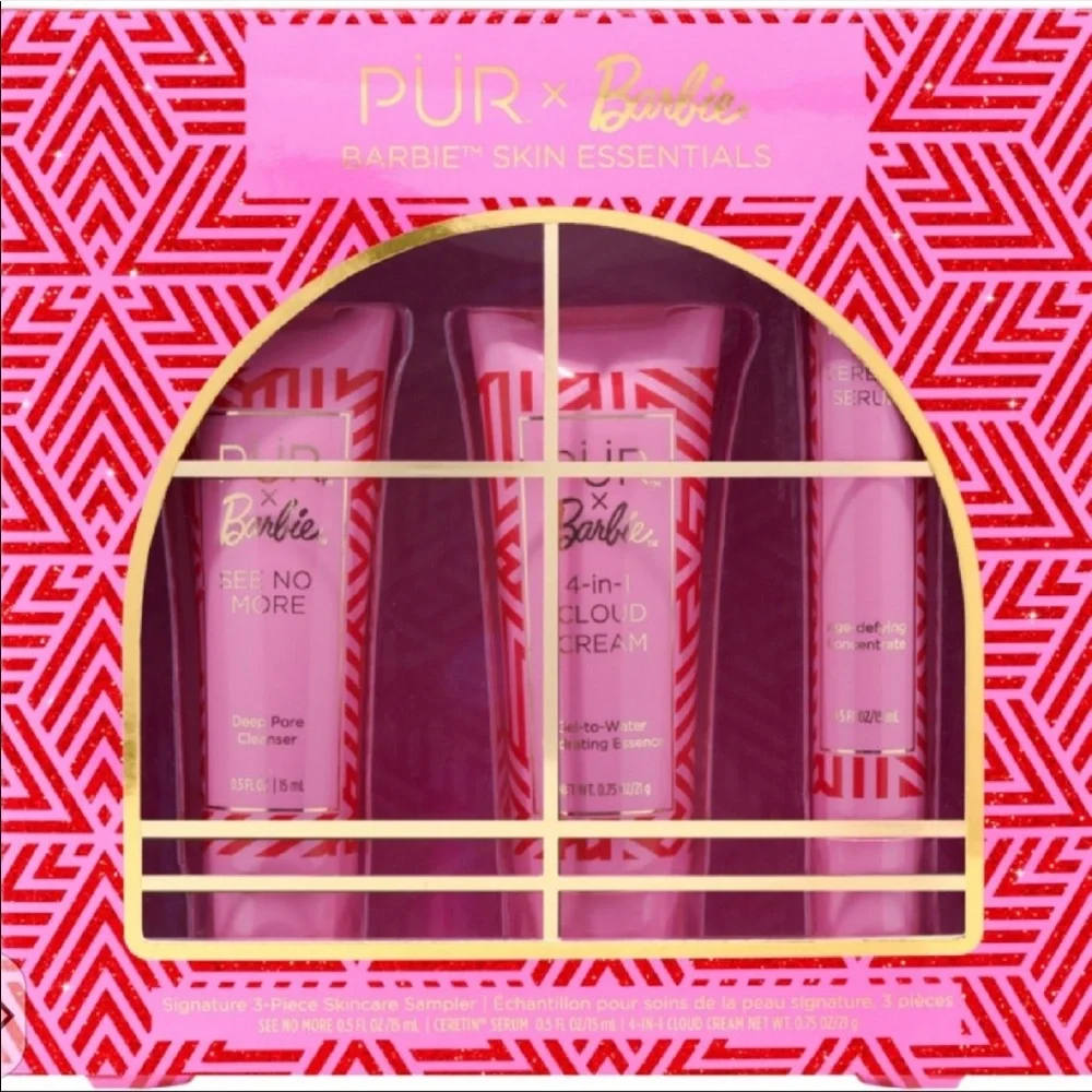 PUR X Barbie Signature 3-Piece Skincare Sampler CLEAN BEAUTY NIB